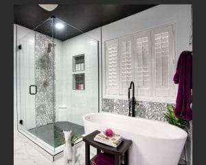 Enjoy the look of natural stone with the practicality of vinyl. Waterproof and easy to clean for worry-free bathrooms.